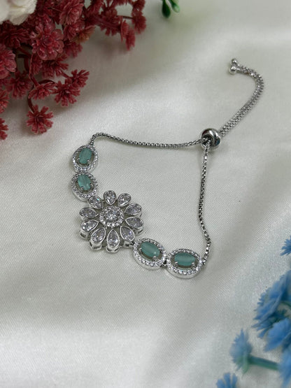 Nancy American Diamond Bracelet (Adjustable)