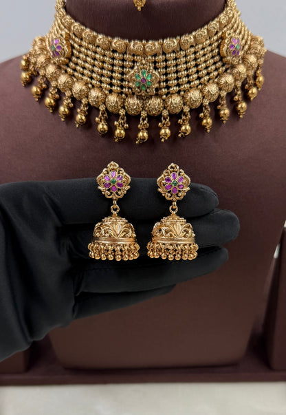 Lakshmi South Indian Choker Necklace Set