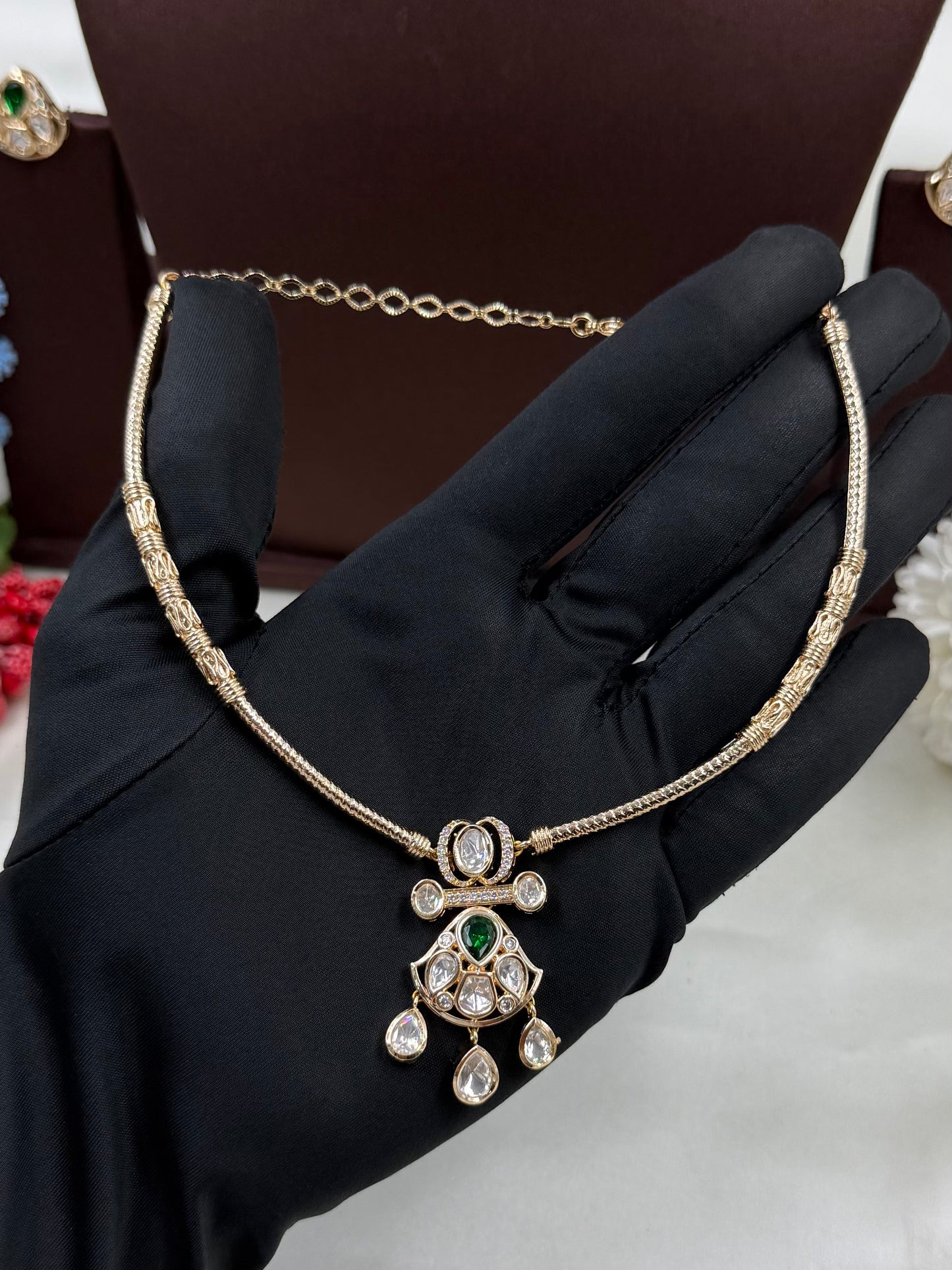 Jasmine Moissanite Hasli Necklace
