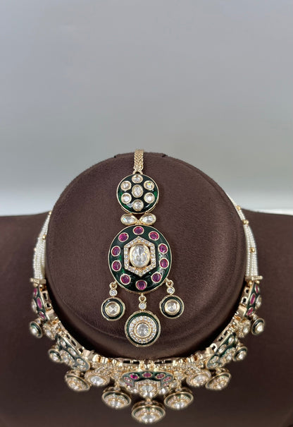 Eshani Moissanite Kundan Choker Necklace