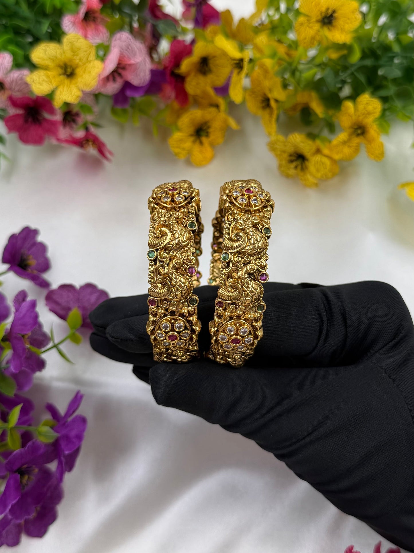 Radhika South Temple Bangles (Openable)