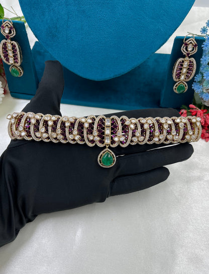 Rutzz Jaipuri Kundan Necklace Set