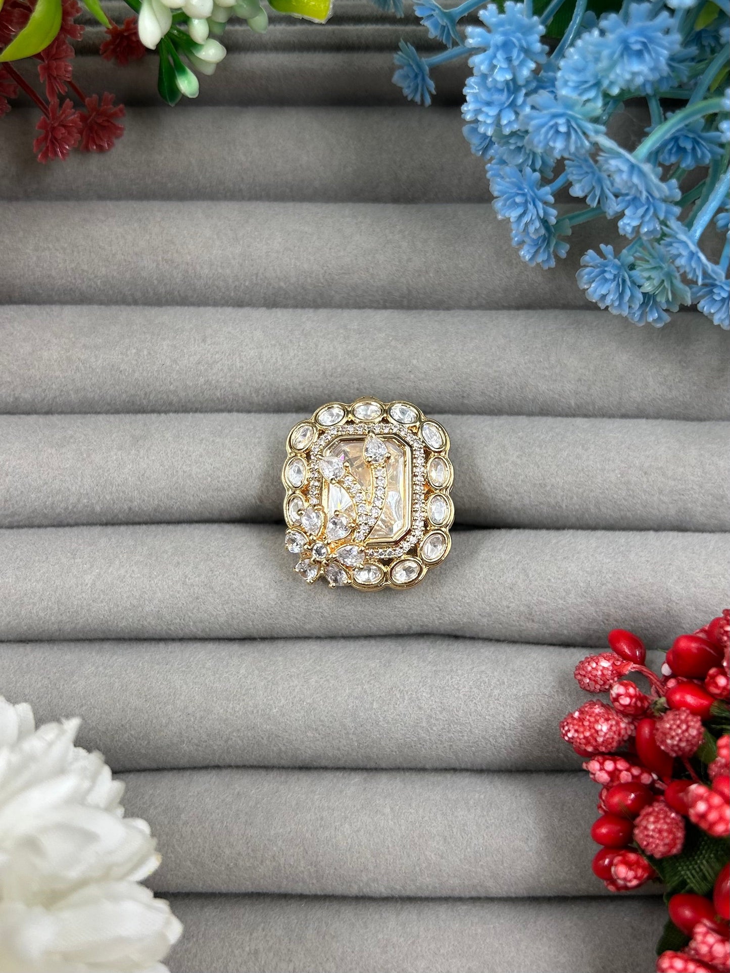 Maira Moissanite Ring (Adjustable)