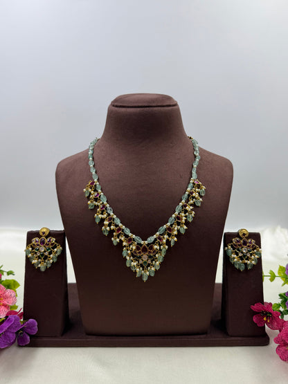 Ishika Traditional Semi Long Necklace ￼