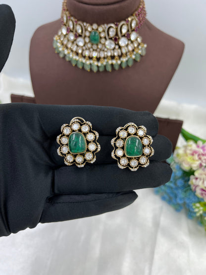 Soverian Polki Kundan Choker Necklace