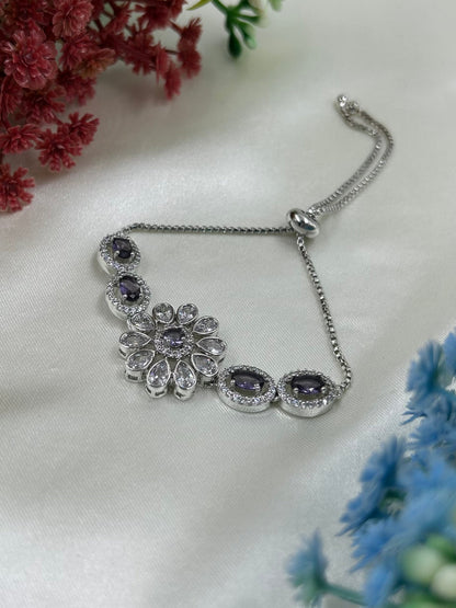 Nancy American Diamond Bracelet (Adjustable)