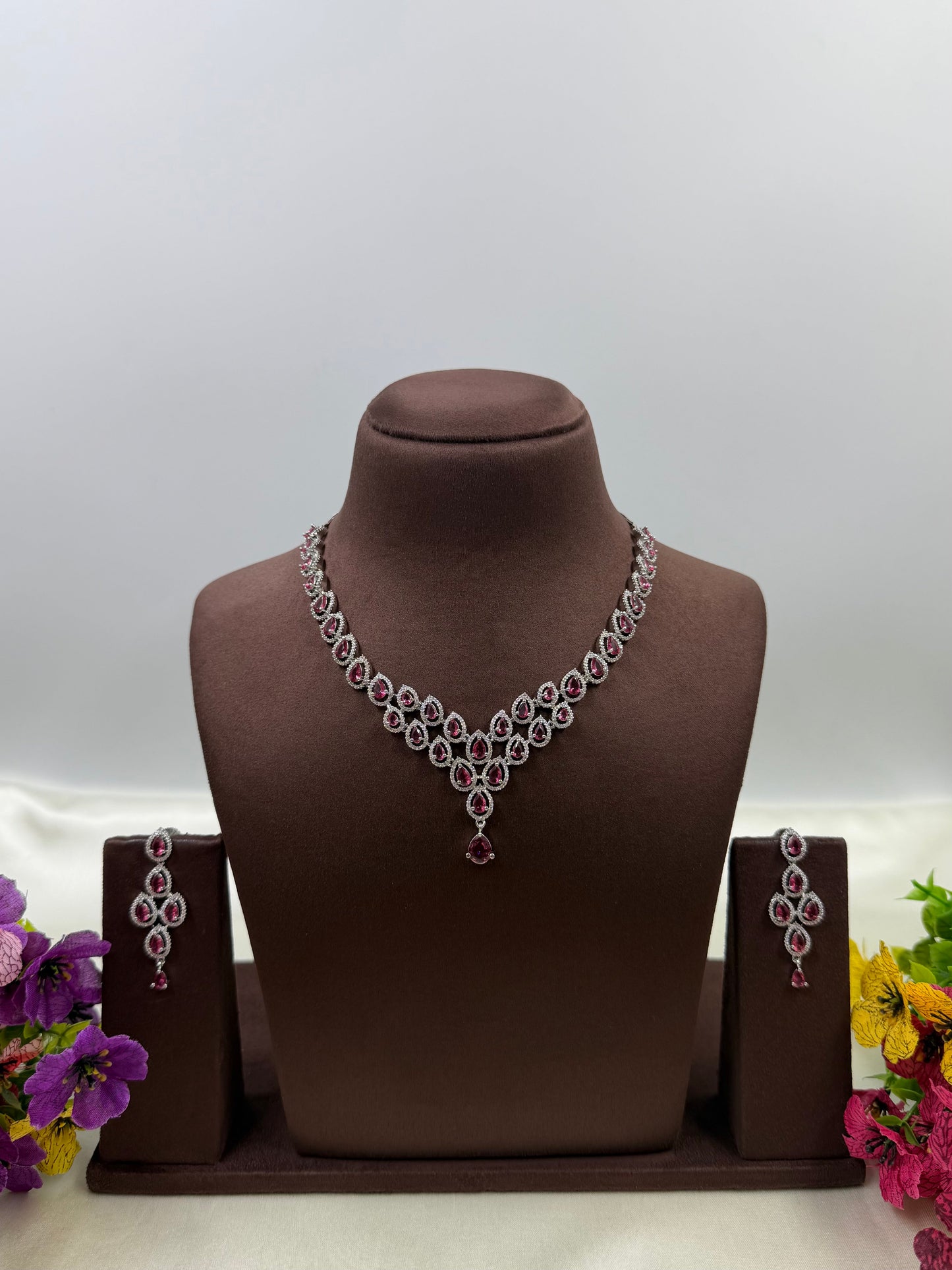 Jasmine American Diamond Necklace