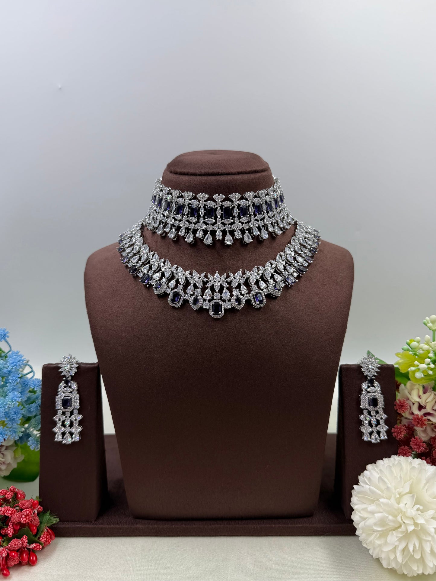 Priya American Diamond Premium Combo Set
