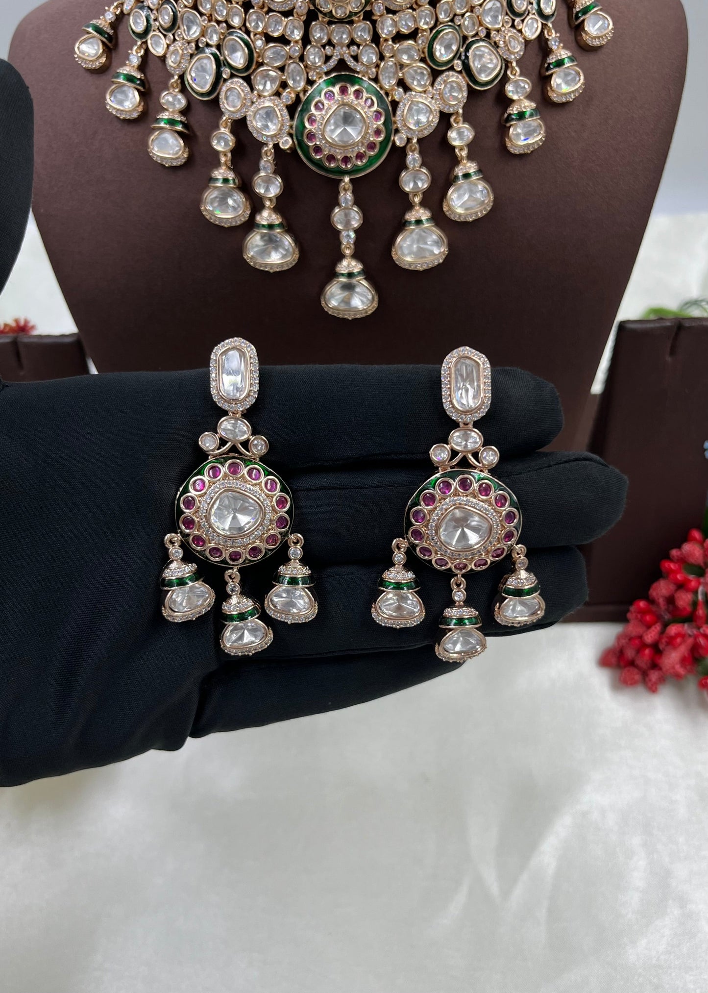 Meher Choker Moissanite Kundan Necklace