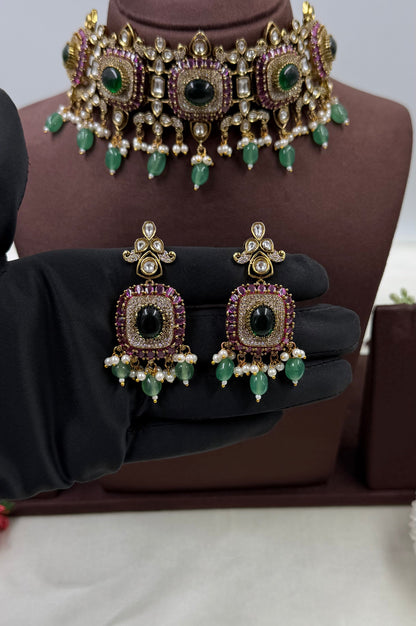 Drishti Victorian Choker Necklace Set