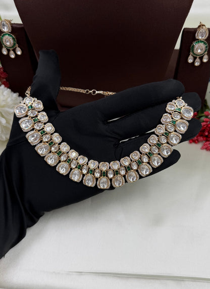 Tanu Moissanite Premium Necklace Set