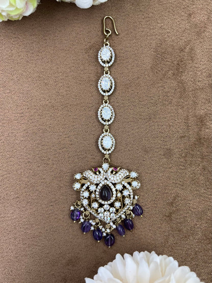 Rajsi Kundan Maang Tikka