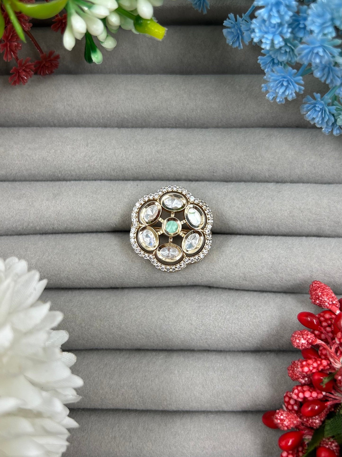 Roshni Moissanite Ring (Adjustable)
