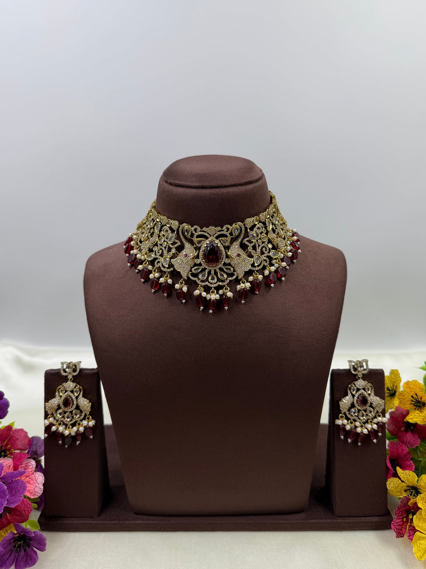 Heena Victorian Choker Necklace Set