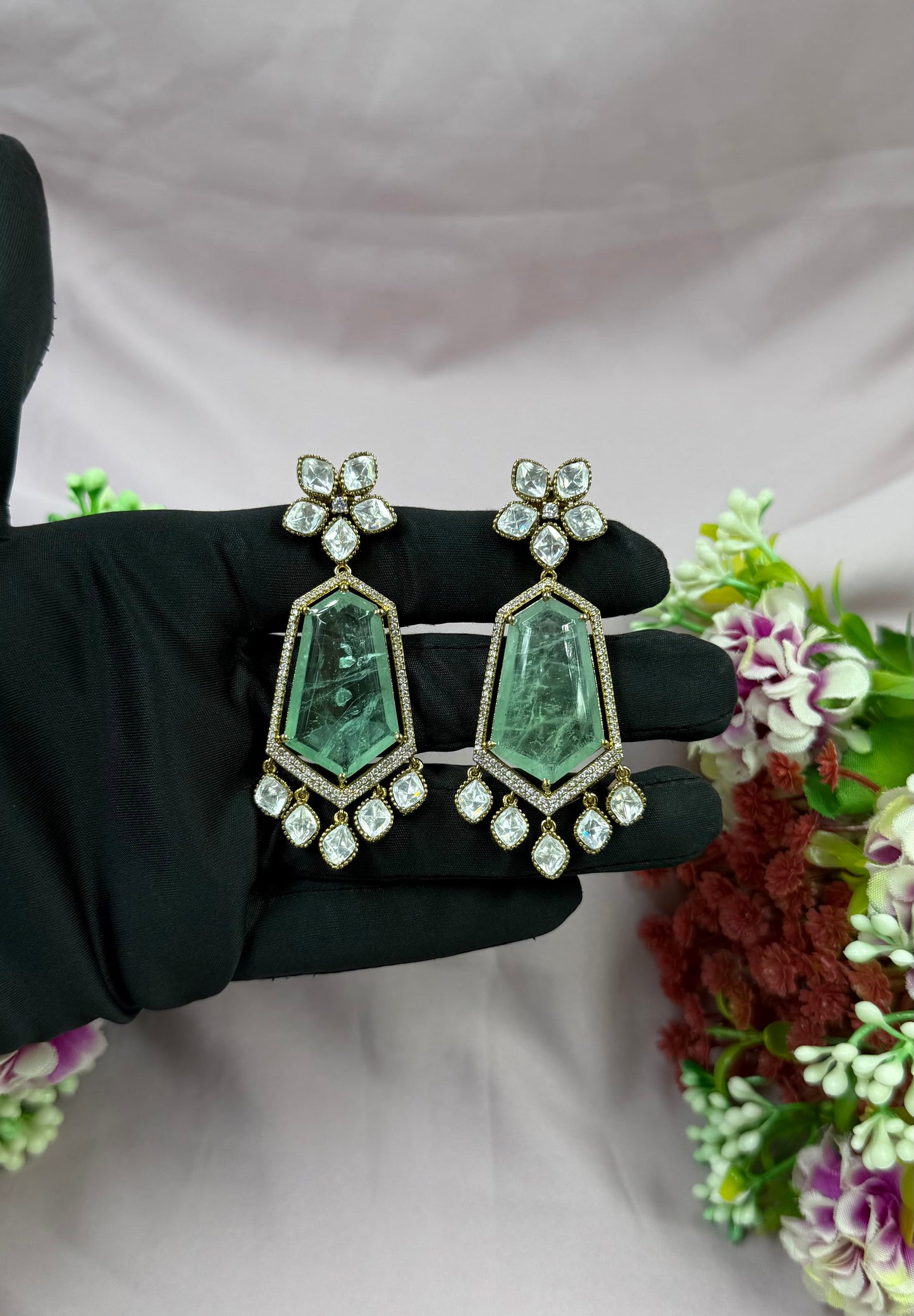 Zoe Victorian Moissanite Earring