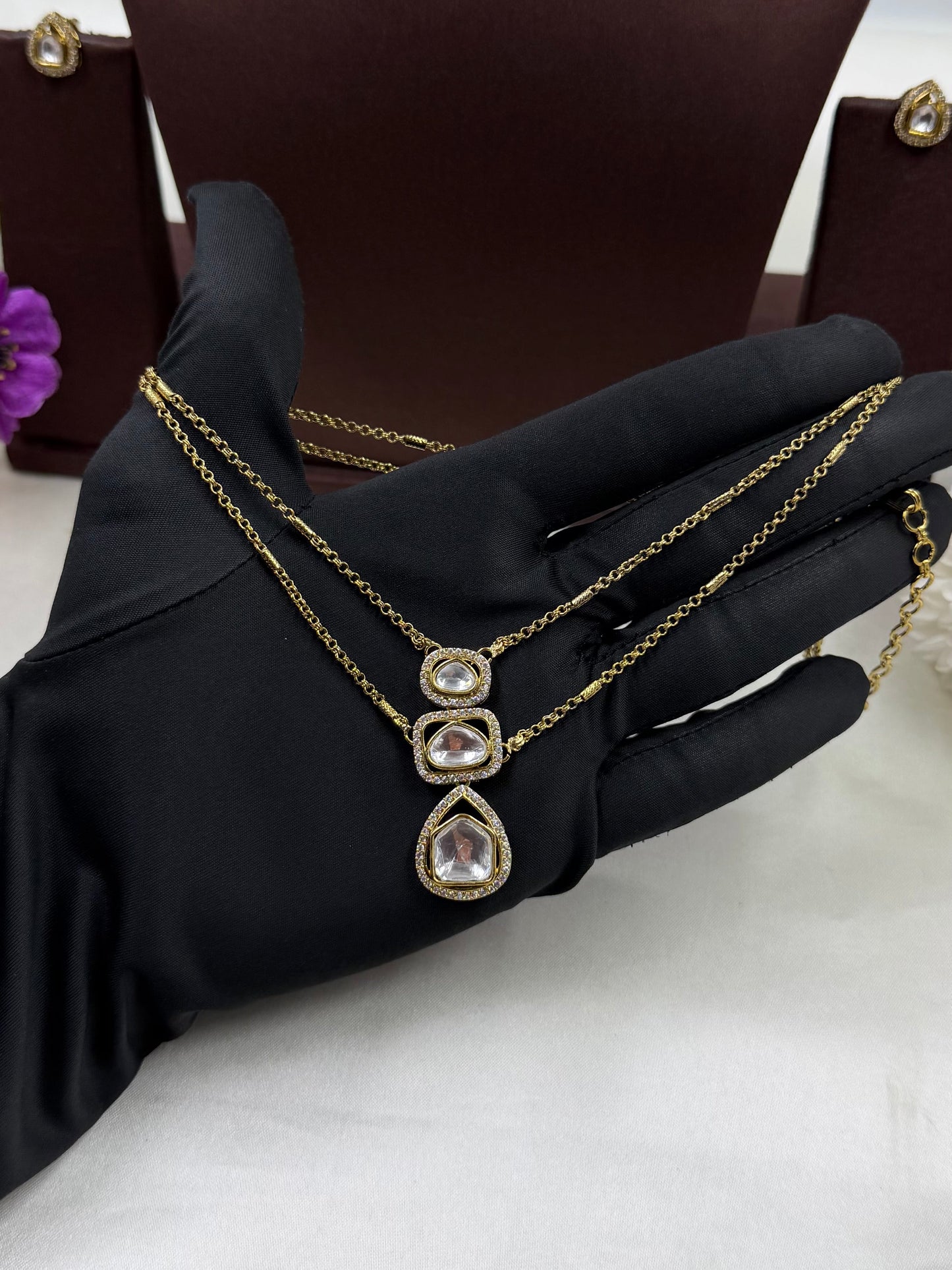 Sheetal Drop Victorian chain Pendant