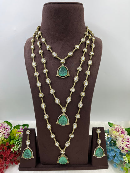 Majestic Maharani Mint Victorian Layers Necklace.