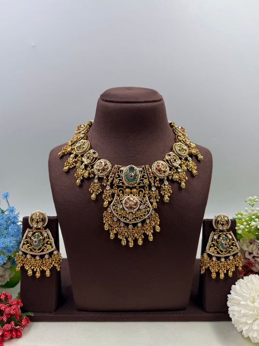 Ambika Gold Plated Necklace Set