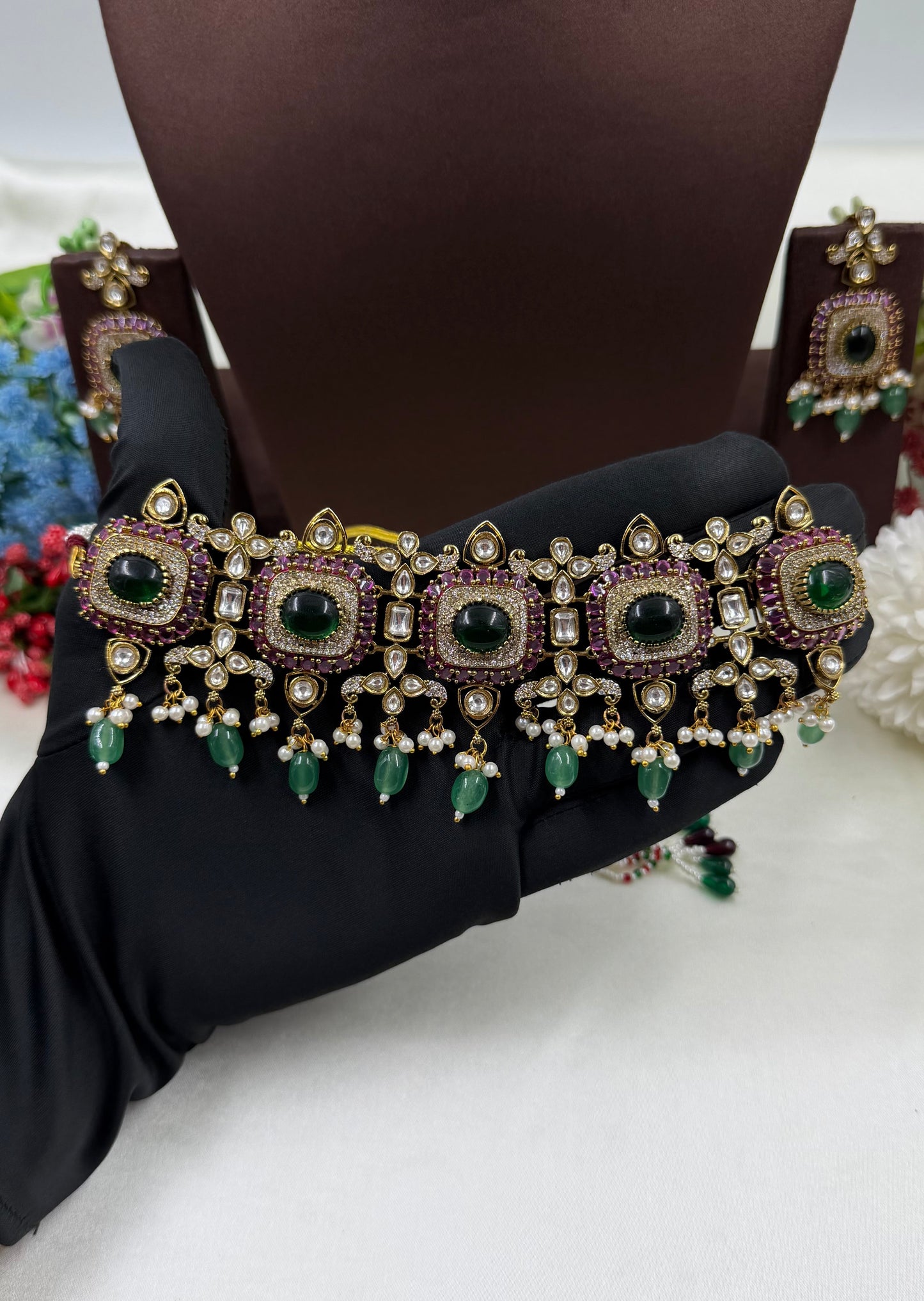 Drishti Victorian Choker Necklace Set