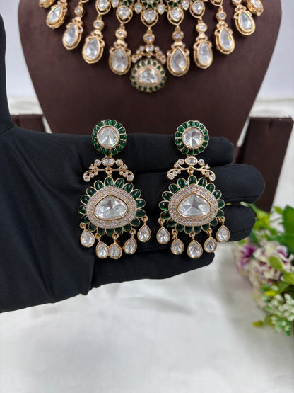 Zarena Moissanite Kundan Necklace Set