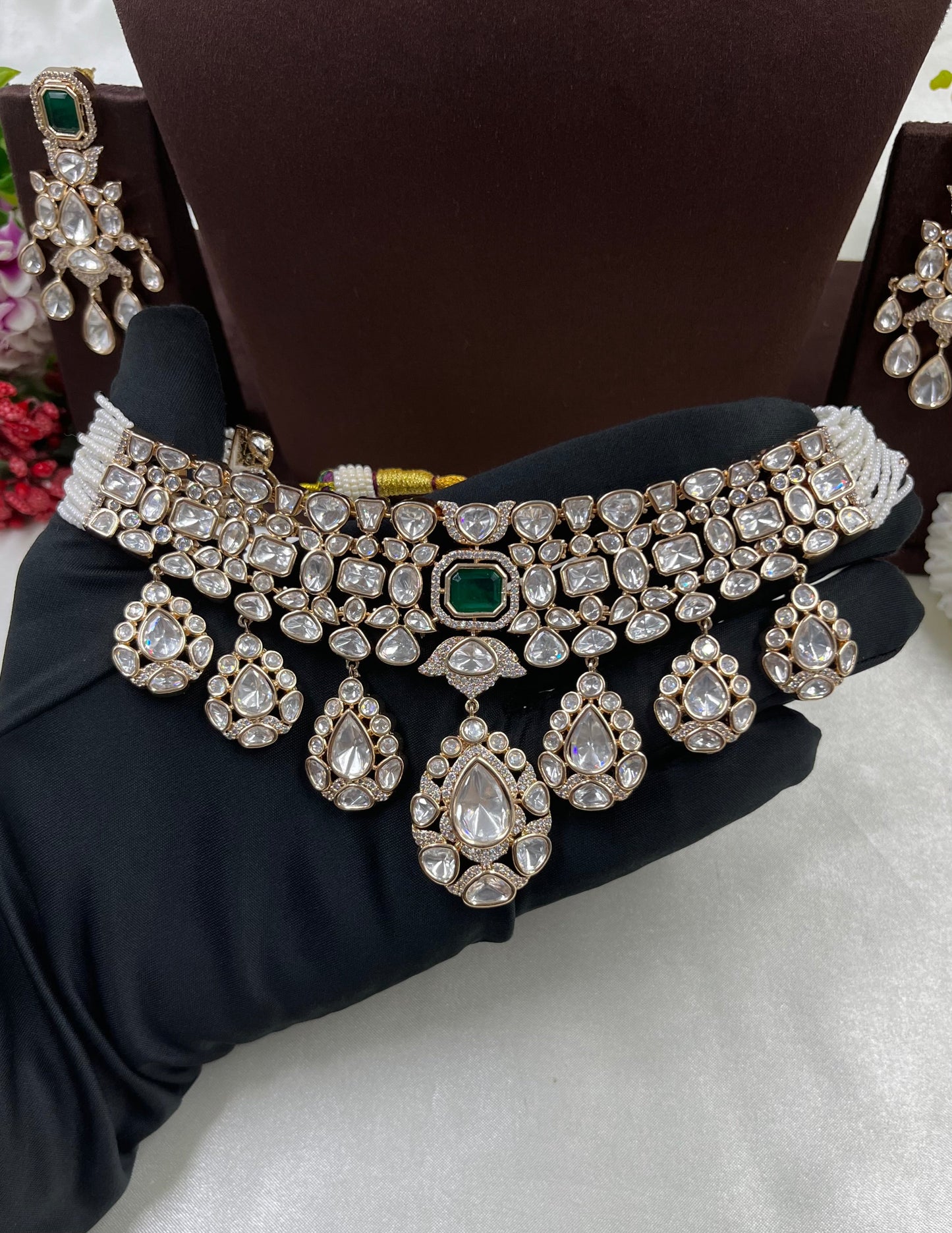 Meera Moissanite Choker Necklace