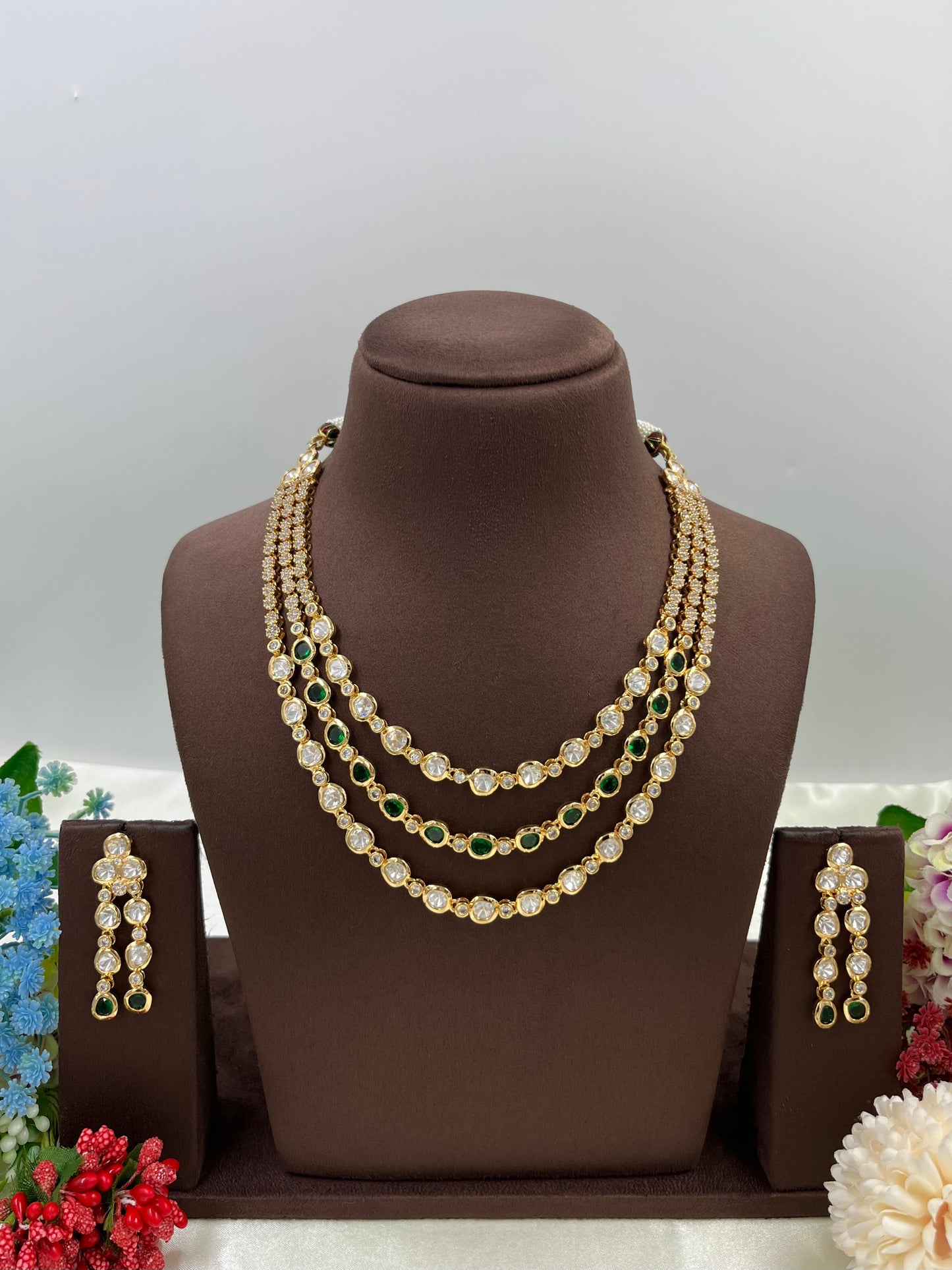 Triple Holo Moissanite Necklace
