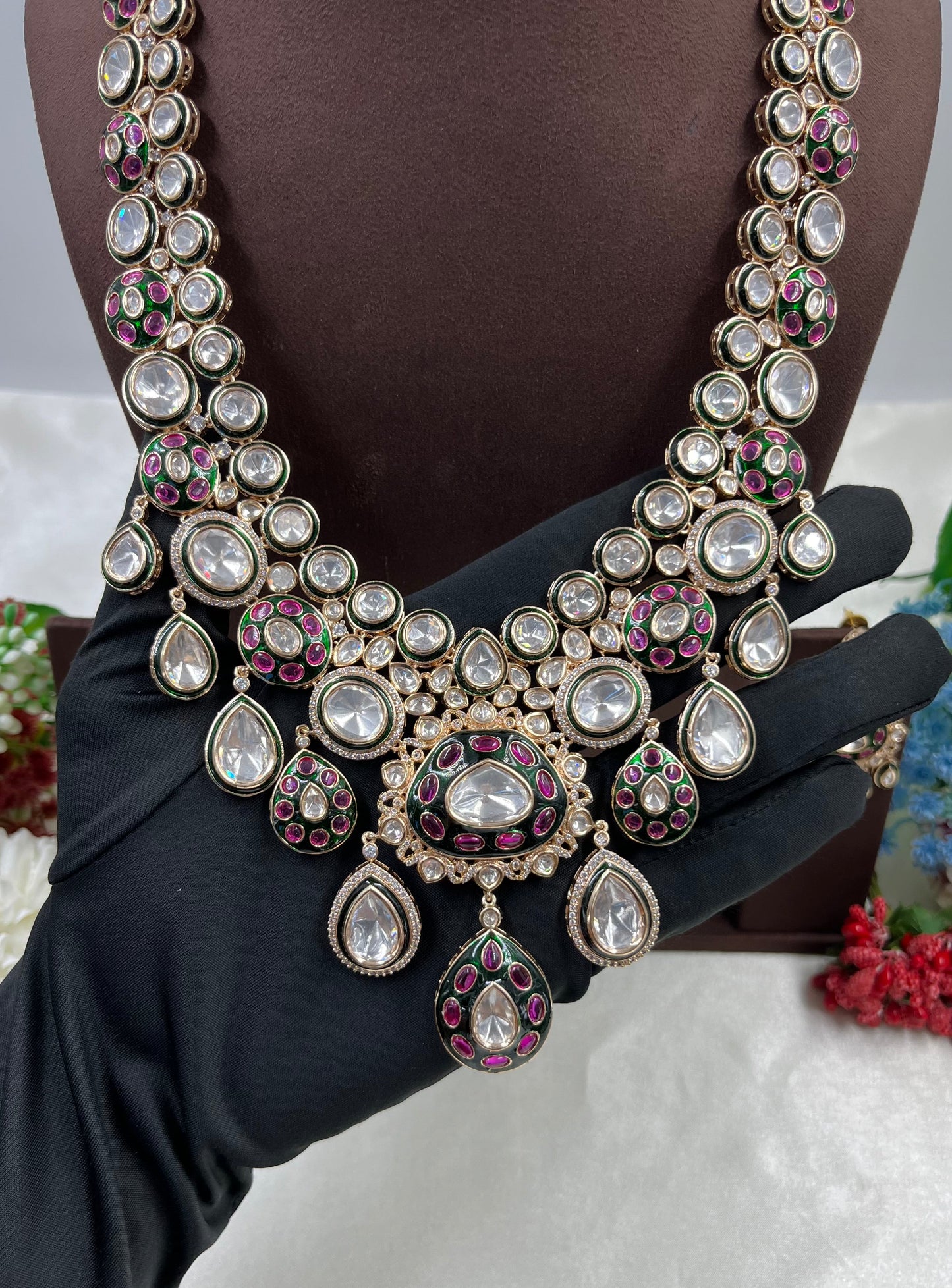 Ahalya Moissanite Long Necklace