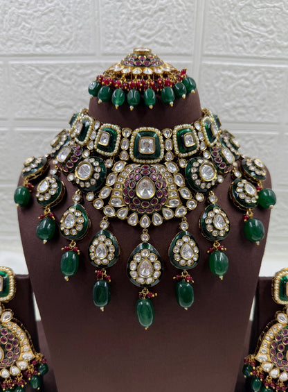 Indu Polki Kundan Necklace Set