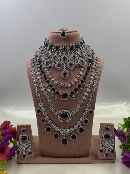 Tina Premium American Diamond Combo Set