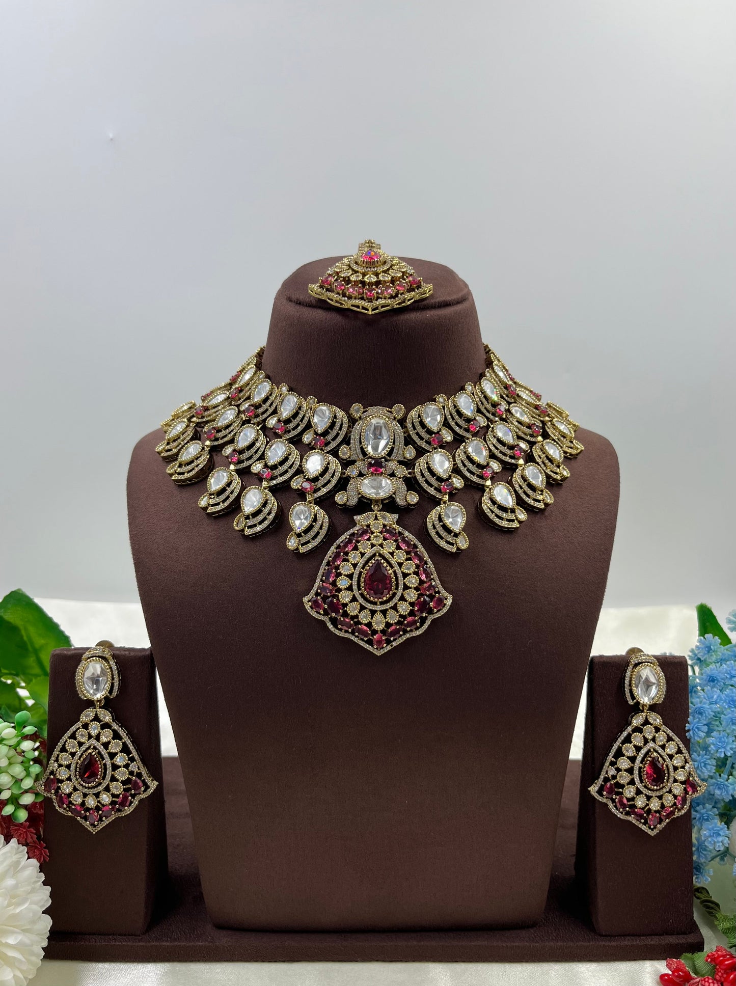 Kanti Victorian Moissanite Semi Bridal Set
