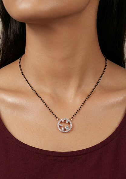 Moon and Star Rose Gold Mangalsutra
