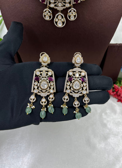 Jijabai Premium Moissanite Kundan Choker