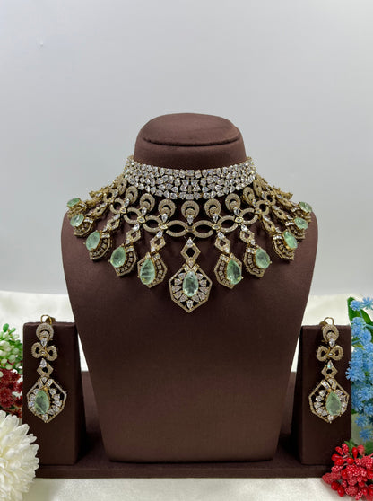 Rohini Victorian American Dimond Choker Necklace