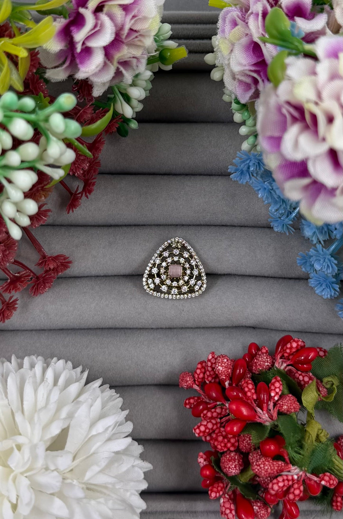 Zarna Victorian American Diamond Ring (Adjustable)