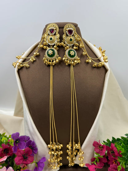 Sariya Kashmiri Earing With Earchain
