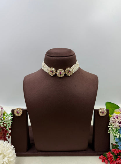 Shilpa Moissanite Delicate Choker Necklace