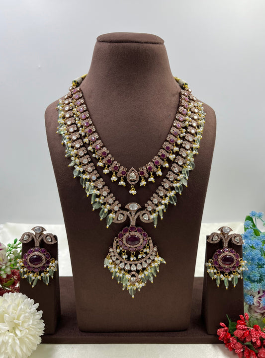 Viva Premium Antique Rose VictorianNecklace Set