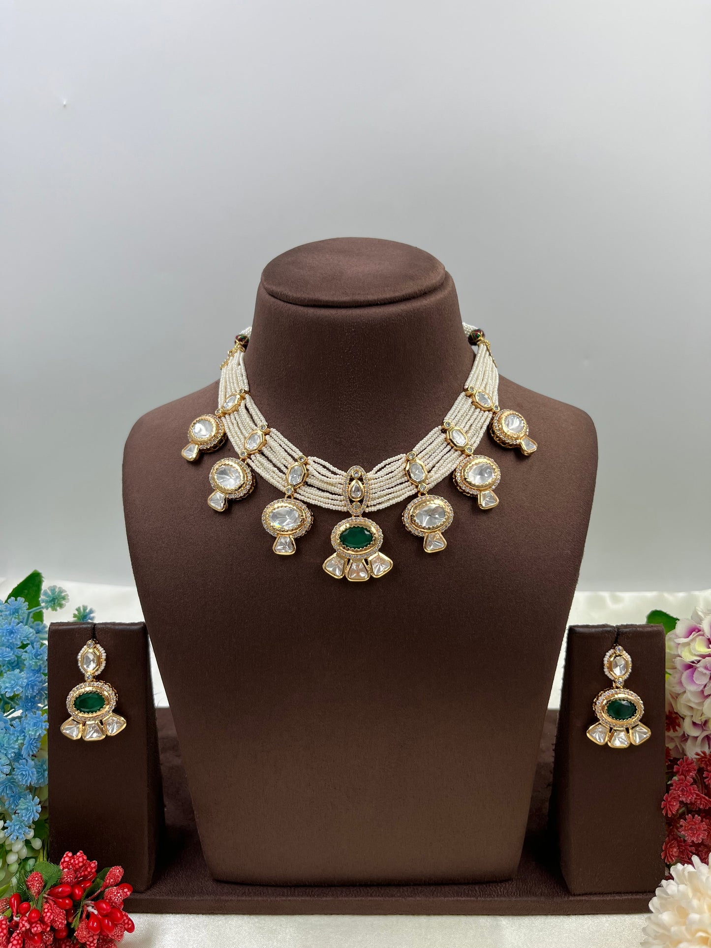 Sara Moissanite Moti Necklace