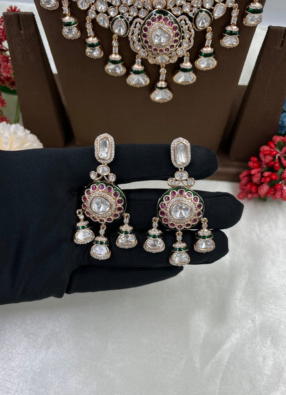 Nasreen Combo Moissanite Kundan Necklace