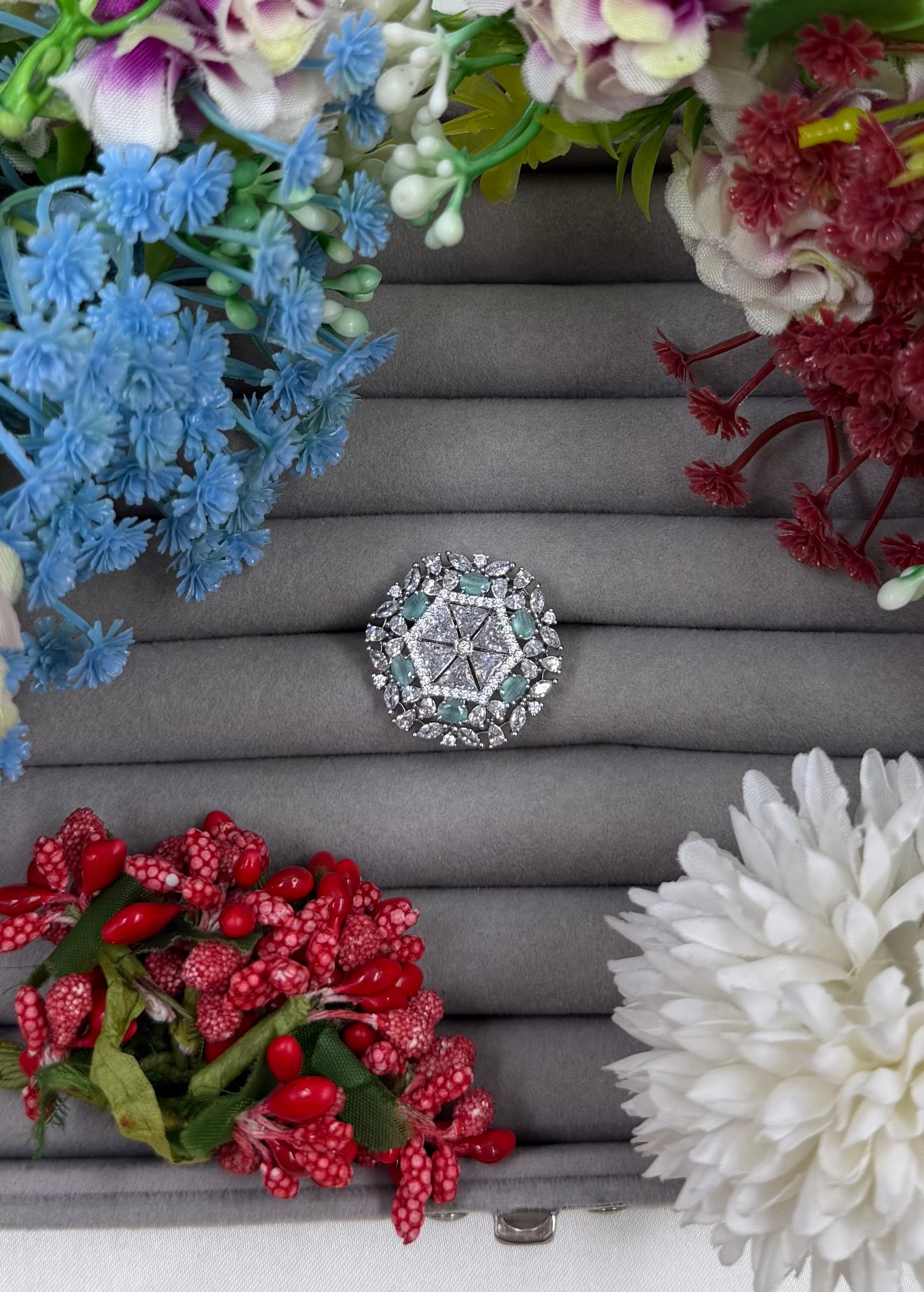 Sabrina American Diamond Ring (Adjustable)