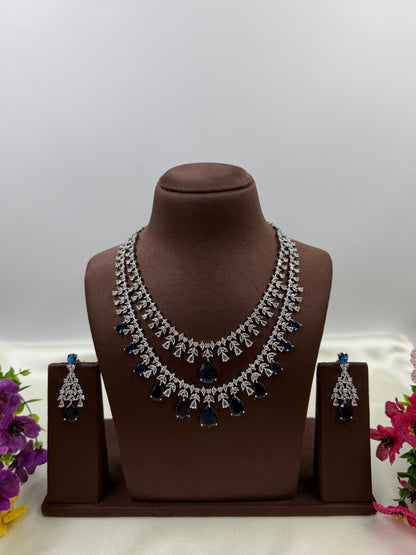 Nora American Diamond Double Layering Necklace