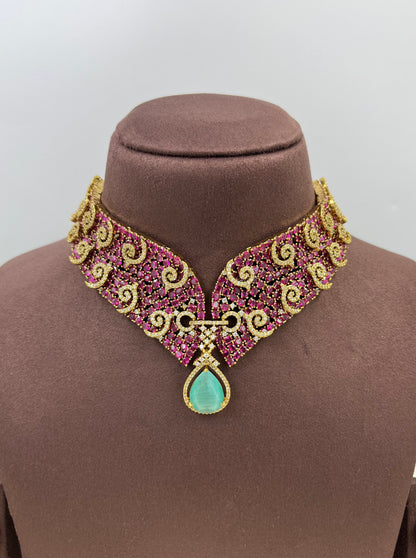 Tara Premium Moissanite Victorian Necklace