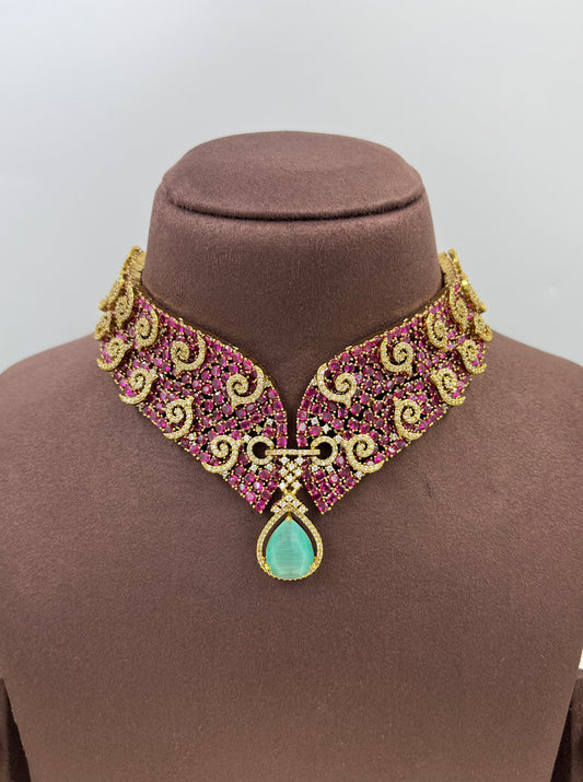 Tara Premium Moissanite Victorian Necklace