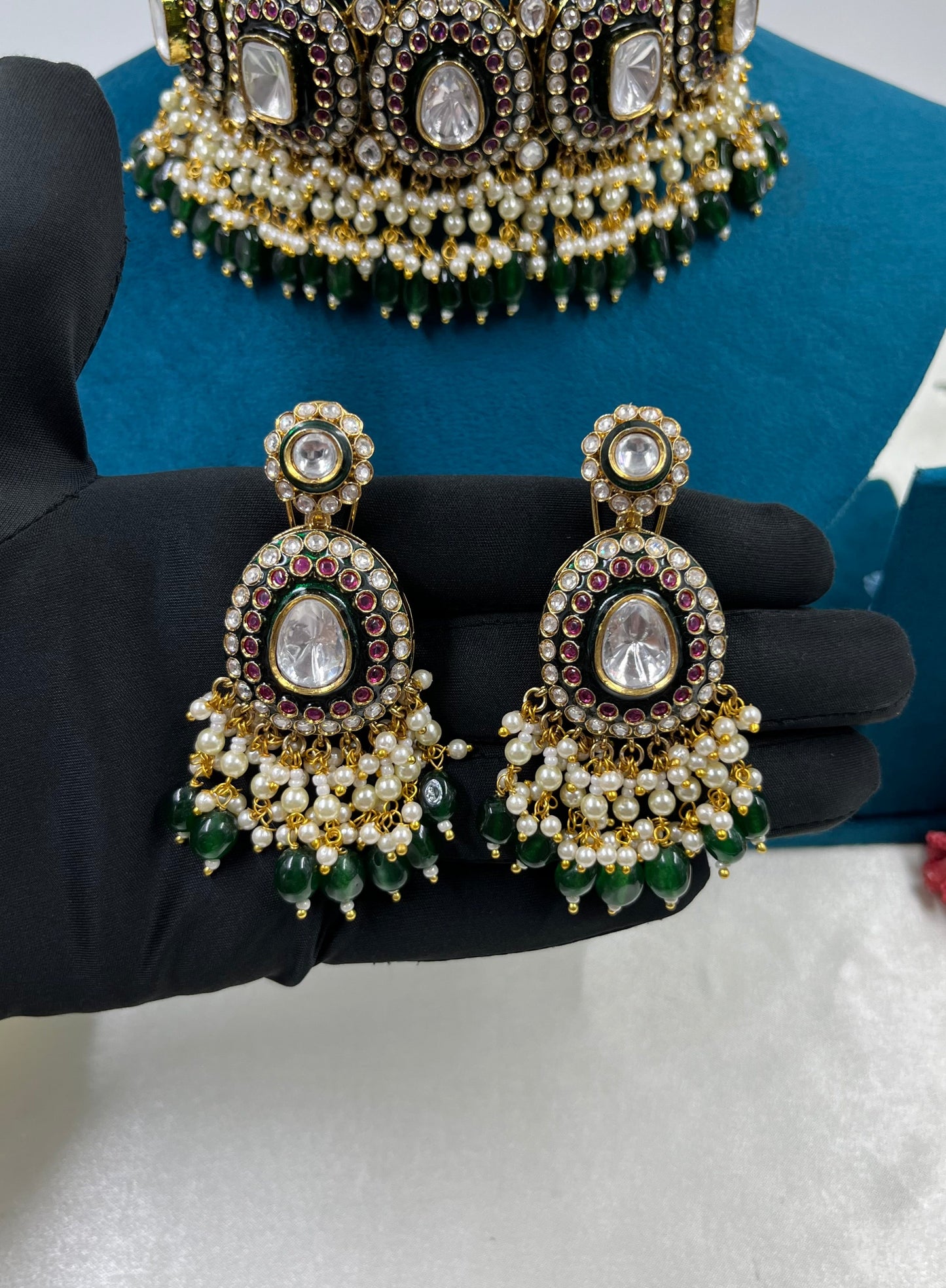 Arpita Polki Kundan Choker Necklace Set