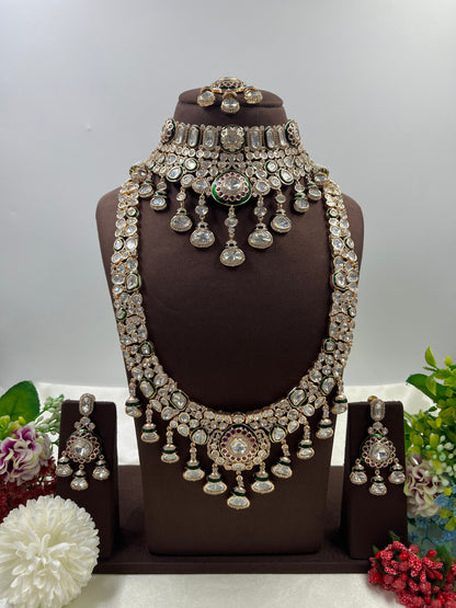 Rosina Combo Moissanite Kundan Necklace