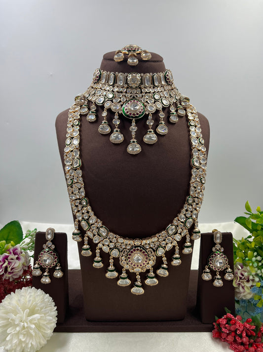 Rosina Combo Moissanite Kundan Necklace