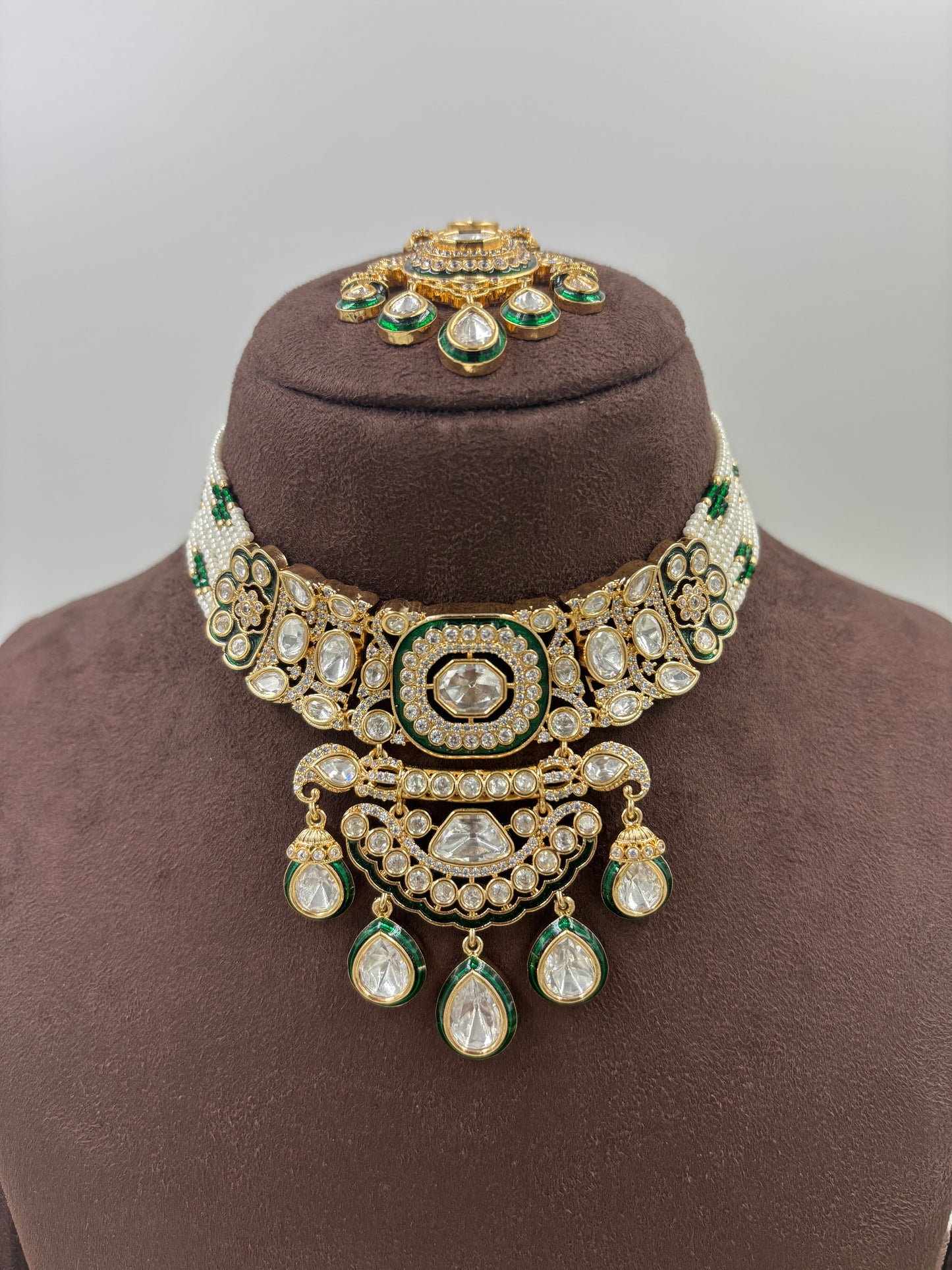 Zareen Jadau Moissanite Kundan Necklace