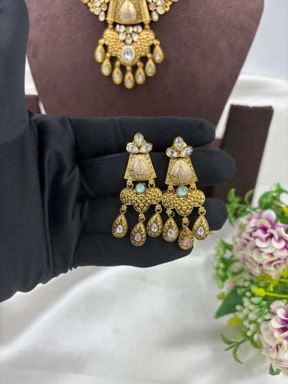Reeja Antique Gold Necklace Set
