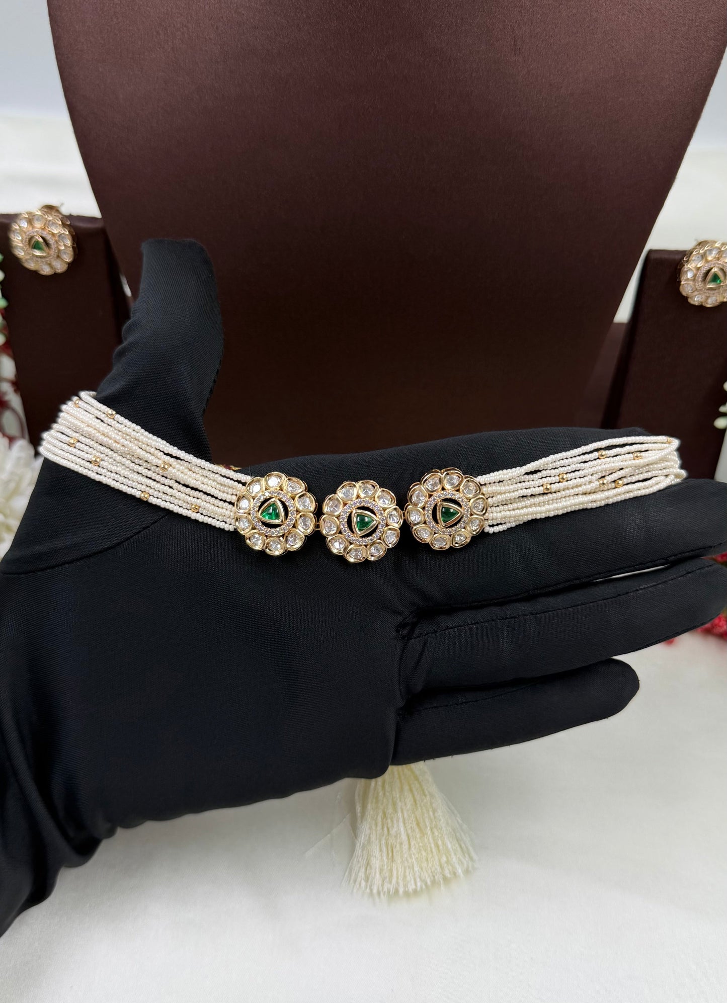 Shilpa Moissanite Delicate Choker Necklace