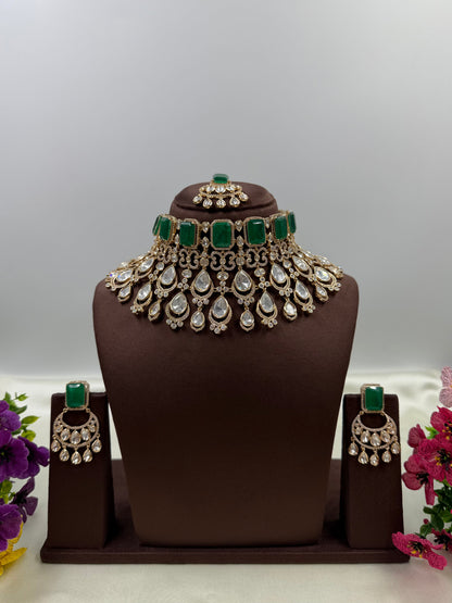 Ramya Moissanite Choker Necklace Set